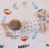 Fleece Milestone Blanket for Baby Photography - We Ramen To Be Together - The Wee Bean