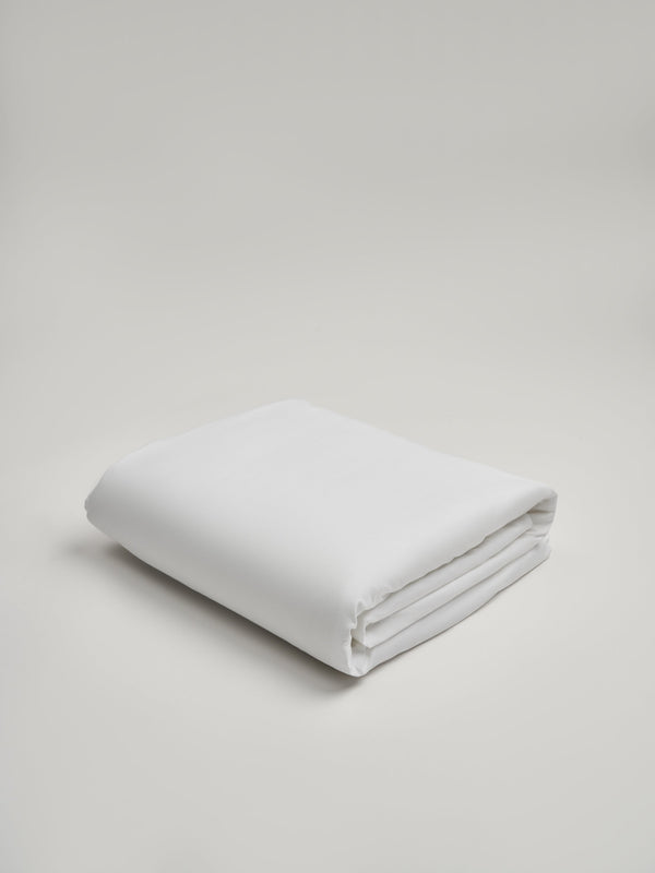 Organic and Fairtrade Warm + Luxurious Cotton Duvet Cover in White#color_white