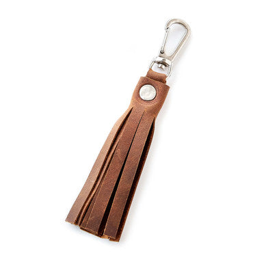 The Magdalen Leather Tassel Keychain