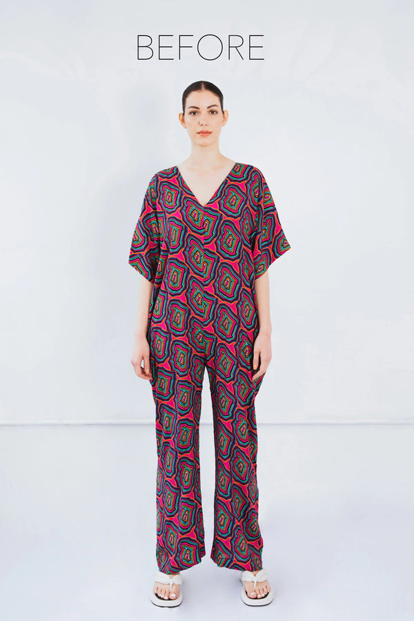 The Winnie Jumpsuit in Concentric Pink loveheroldn