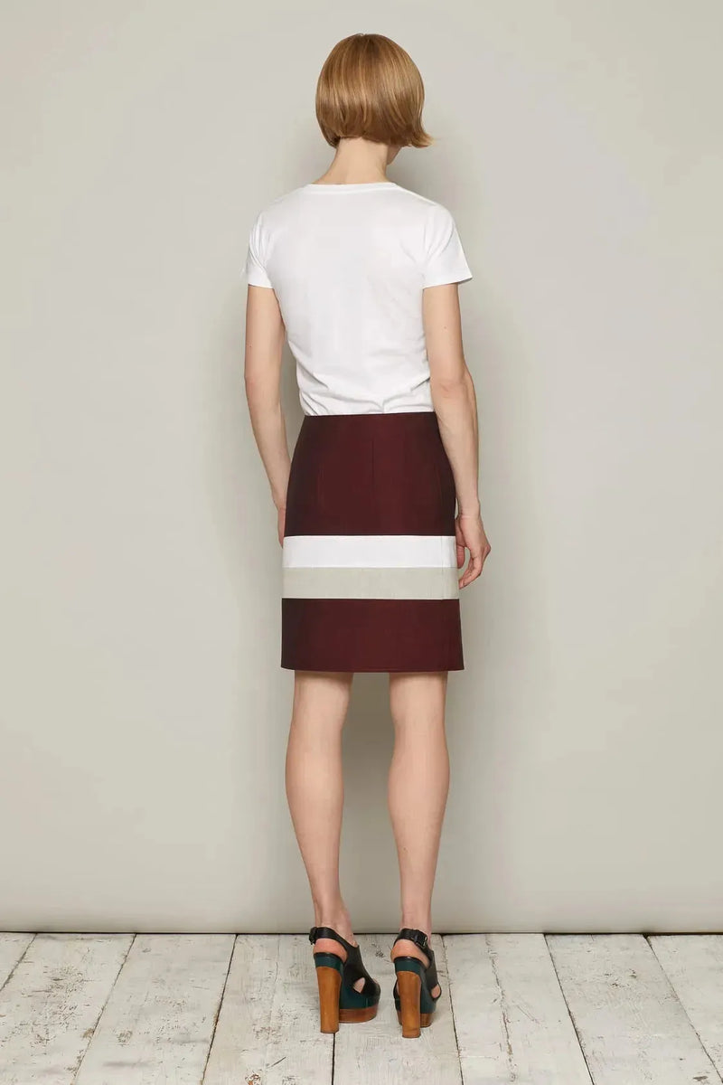 Togo Skirt (Burgundy)