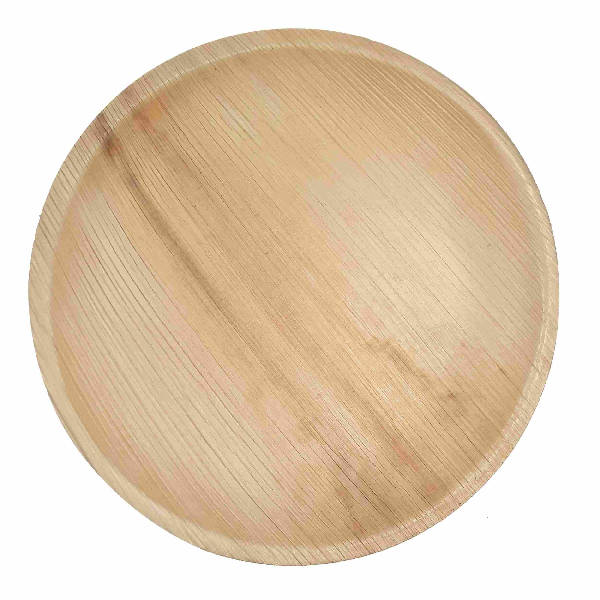 Dtocs Compostable Palm Leaf Plates - 9 Inch Round (Pack 50) | USDA Certified Biobased Compostable Bamboo Look Dinner, Charcuterie Party Plates