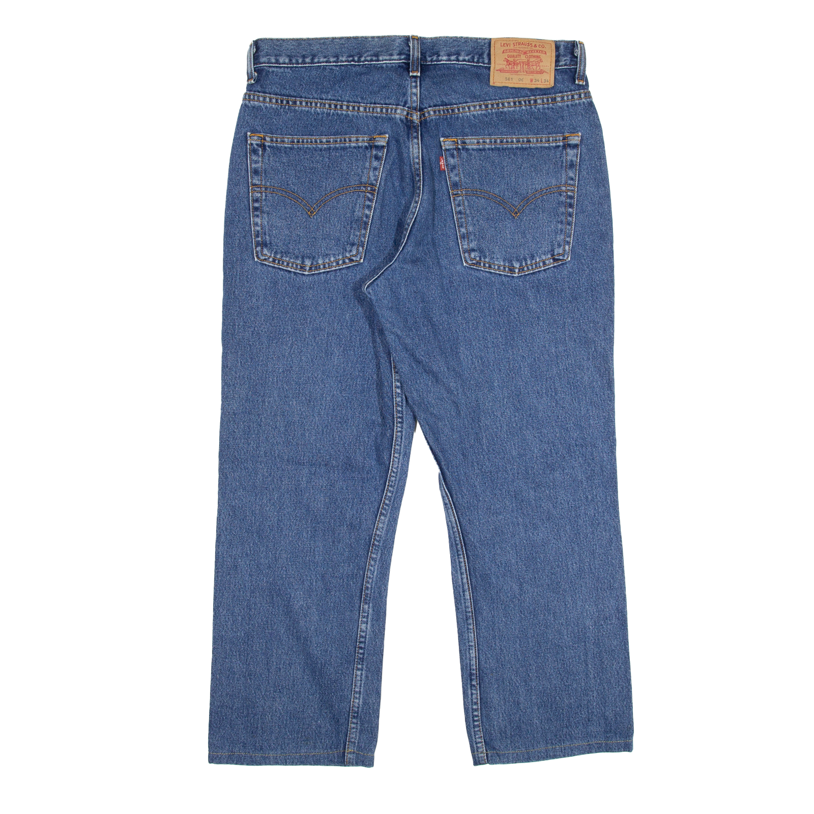 Pligt plus loop LEVI'S 581 Jeans Blue Denim Regular Straight Mens W32 L24 – Cerqular