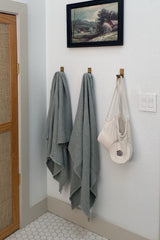 Linen waffle bath towel