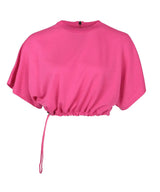 Upcycled - Playsuit Crop Top in Pink loveheroldn