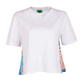 Upcycled - T-shirt in White with Paint Stroke Detail loveheroldn