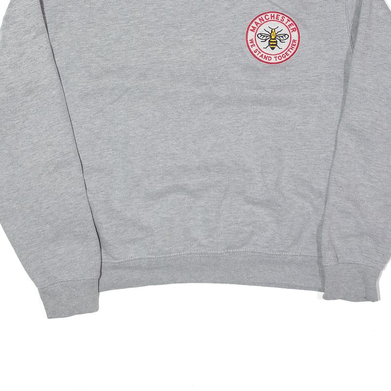 MANCHESTER SOUVENIRS Cropped Manchester Bee Sweatshirt Grey Womens L