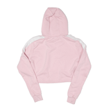 ELLESSE Cropped Hoodie Pink Pullover Womens UK 8