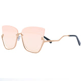 Vixen - Rosegold Frame Rosegold Lens Metal Cateye Sunglasses