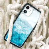 Clear Waves iPhone XR Case With Black Ridge