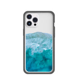 Clear Waves iPhone 12 Pro Max Case With Black Ridge