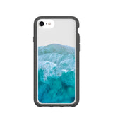 Clear Waves iPhone 6/6s/7/8/SE Case With Black Ridge