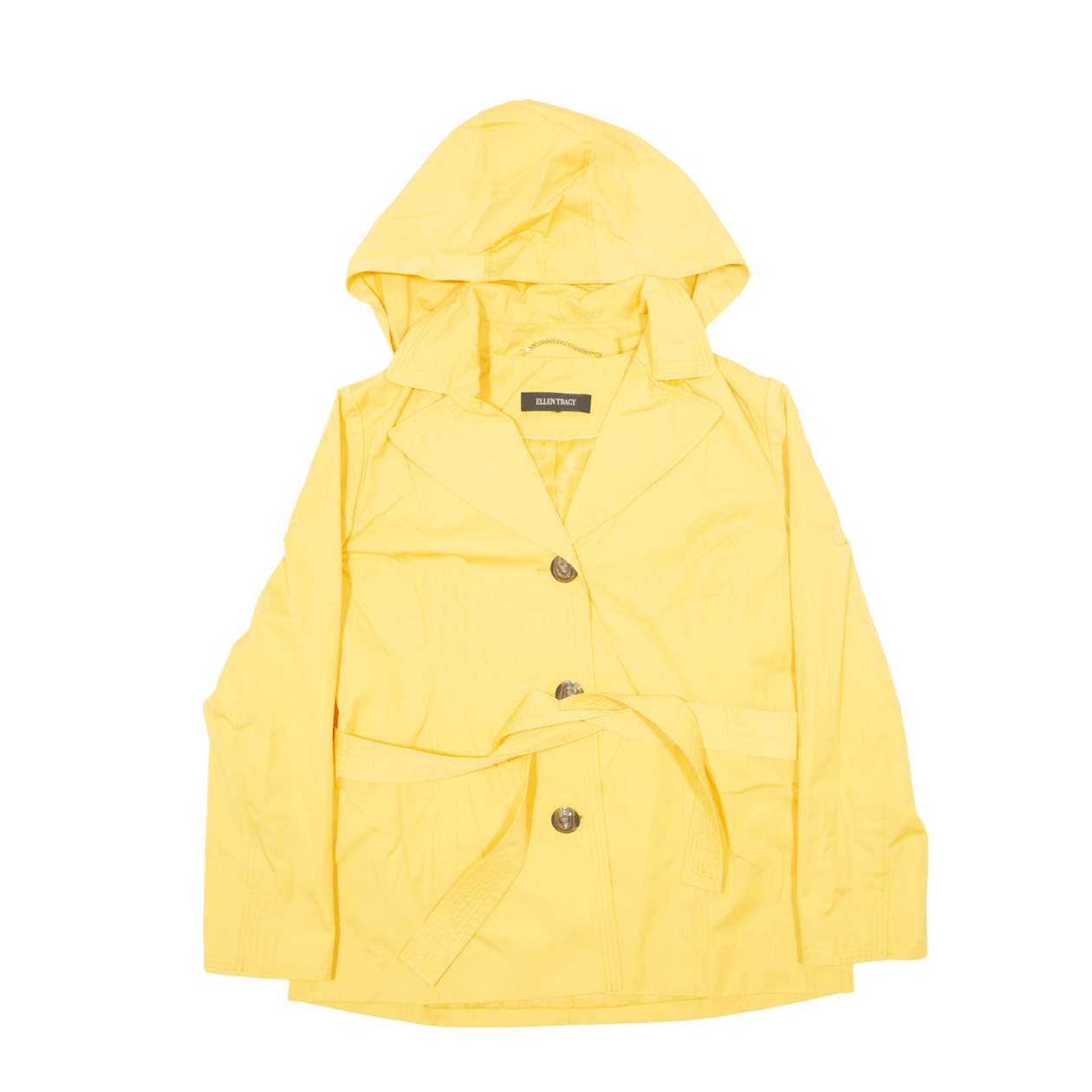 ELLEN TRACY Rain Jacket Yellow Womens L – Cerqular