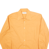 Plain Shirt Orange Long Sleeve Mens XL