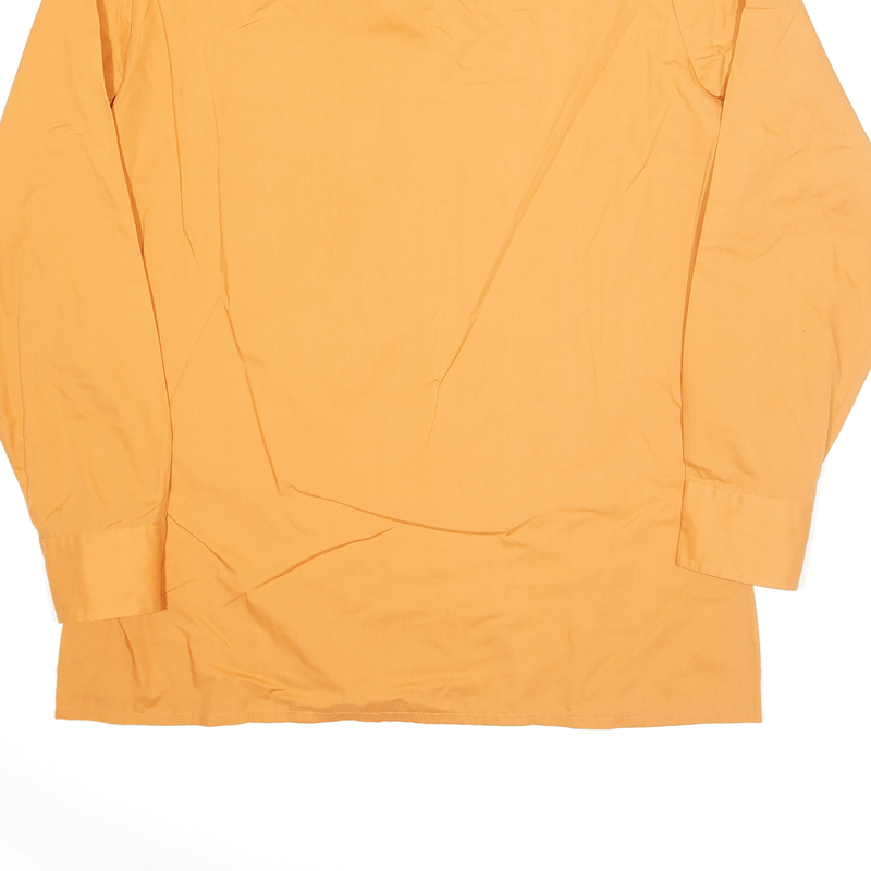 Plain Shirt Orange Long Sleeve Mens XL