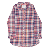 H&M LOGG Girls Shirt Pink Plaid Long Sleeve 11-12Y
