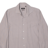 HUGO BOSS Regular Fit Mens Plain Shirt Brown Long Sleeve L