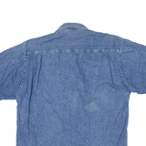 GUESS JEANS Shirt Blue USA Denim Short Sleeve Mens S