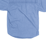 1250 NORTH Plain Shirt Blue Short Sleeve Mens S