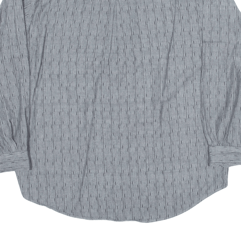Vintage GAP STAR Mens Shirt Grey 90s Striped Long Sleeve M