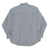 Vintage GAP STAR Mens Shirt Grey 90s Striped Long Sleeve M