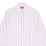HUGO BOSS Mens Shirt Pink Striped Long Sleeve M