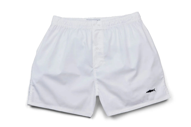 White Cotton Boxer Shorts