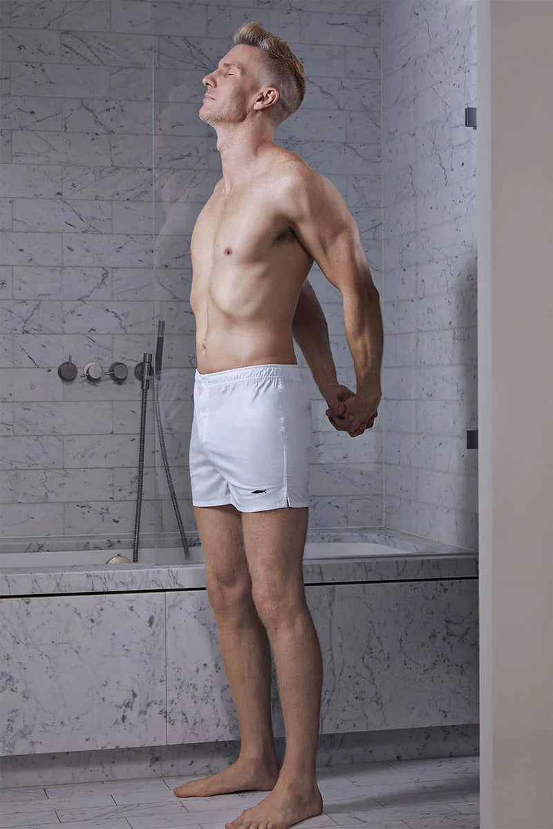 White Cotton Boxer Shorts