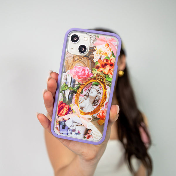 Clear Romanticized iPhone 12 Mini Case With Lavender Ridge