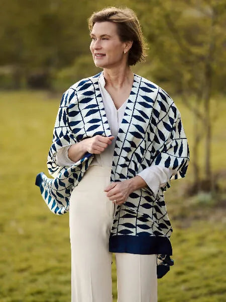 ORGANIC SILK KIMONO- THE LEAF