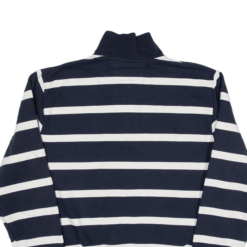 BIAGGINI Striped Sweatshirt Blue 1/4 Zip Mens XL