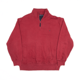 NAUTICA Red 1/4 Zip Sweatshirt Mens XL