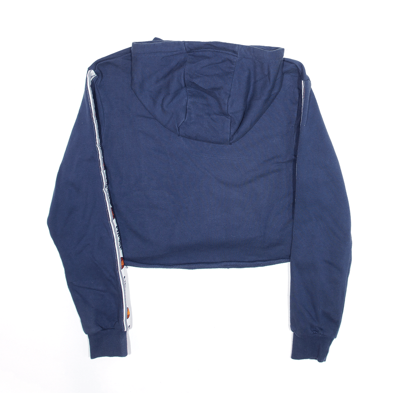 ELLESSE Reworked Cropped Sports Blue Pullover Hoodie Womens S