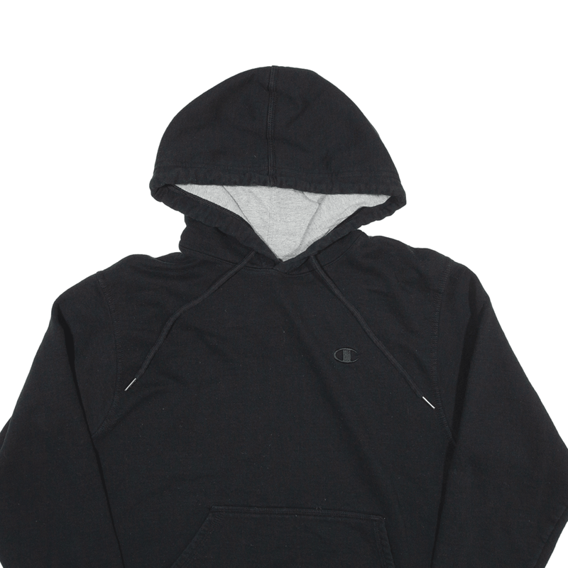 CHAMPION Hoodie Black Pullover Mens S