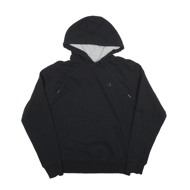 CHAMPION Hoodie Black Pullover Mens S