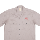 DICKIES Worker Shirt Grey Short Sleeve Mens M