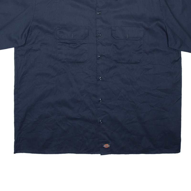 DICKIES Worker Shirt Blue Short Sleeve Mens 2XL