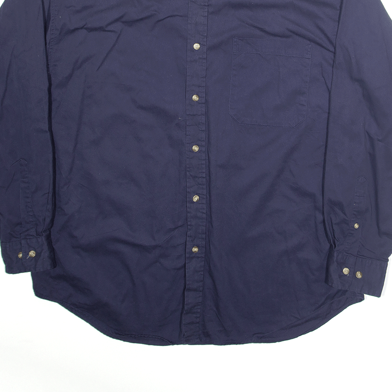 MUNSINGWEAR Plain Shirt Blue Long Sleeve Mens L
