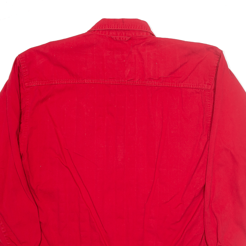 SIERRA PACIFIC Plain Shirt Red Long Sleeve Mens M