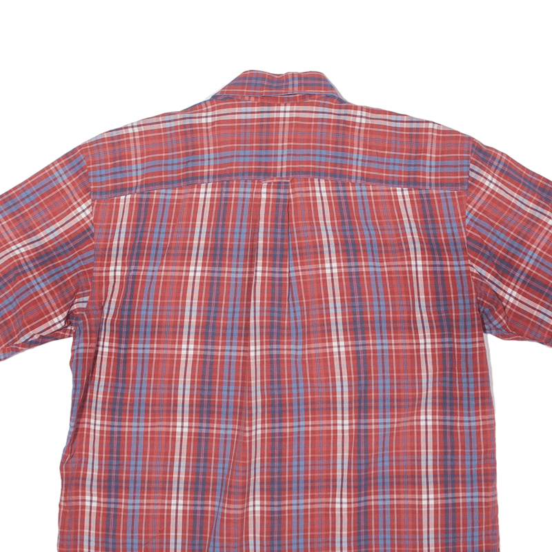 NAUTICA Shirt Red Plaid Short Sleeve Mens L