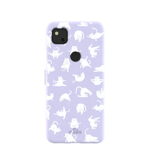 Lavender Yoga Cat Google Pixel 4a Case