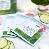 ROSE CUCUMBER SHOWER SHEETS Large 12 x 10 natural biodegradable Body Wipes - Box of 12
