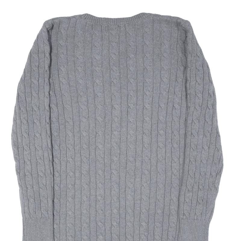 POLO RALPH LAUREN Girls Jumper Grey Cable Knit 16Y