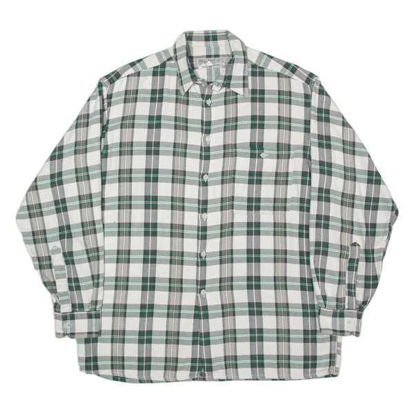 BARBADOS Shirt Green Check Long Sleeve Mens L