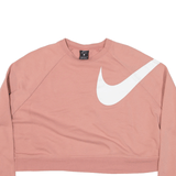 NIKE Cropped Sweatshirt Pink Womens L