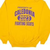 GILDAN Caledonia Fighting Scots USA Hoodie Yellow Pullover Boys XL