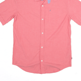 NAUTICA Shirt Pink Plain Short Sleeve Boys XL
