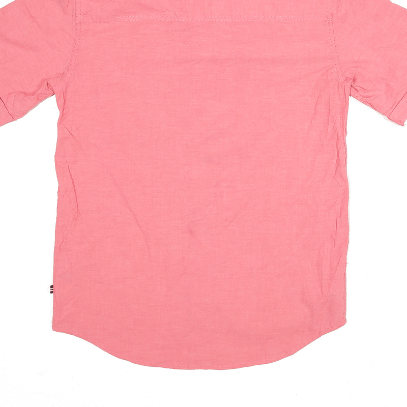 NAUTICA Shirt Pink Plain Short Sleeve Boys XL