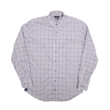 TOMMY HILFIGER Fitted Shirt Purple Check Long Sleeve Mens M