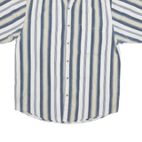 FADED GLORY Shirt Blue Striped Short Sleeve Mens M
